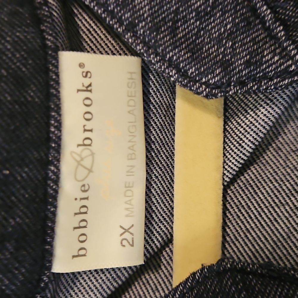Bobbie Brooks Navy Denim Shirtdress 2x - Picture 2 of 2